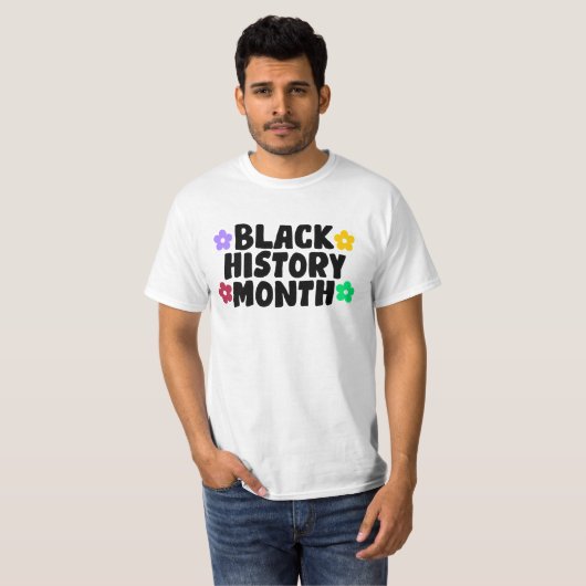 Zwarte geschiedenismaand T-Shirt (Voorkant volledig)