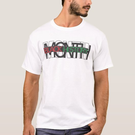 Zwarte geschiedenismaand t-shirt (Voorkant)
