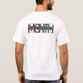Zwarte geschiedenismaand t-shirt (Achterkant)