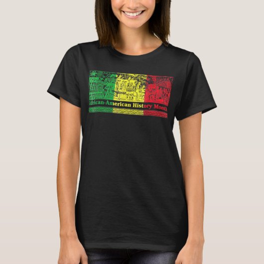 Zwarte geschiedenismaand t-shirt (Voorkant)