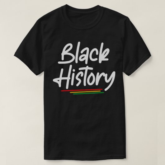 Zwarte geschiedenismaand t-shirt (Design voorkant)