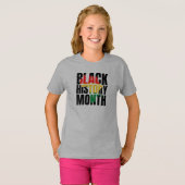 Zwarte geschiedenismaand T-Shirt (Voorkant volledig)