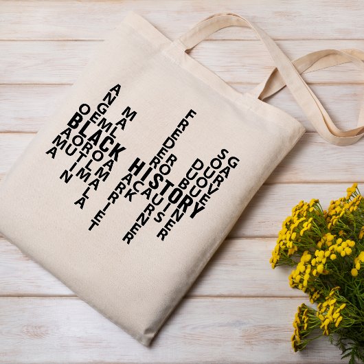 Zwarte geschiedenismaand tote bag