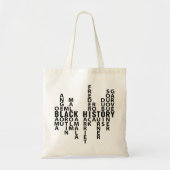 Zwarte geschiedenismaand tote bag (Voorkant)