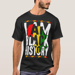 Zwarte geschiedenismaand trots op het Afrikaanse e T-shirt