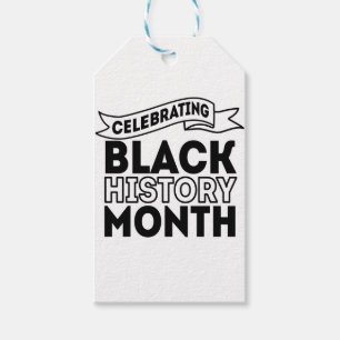Zwarte-geschiedenismaand vieren cadeaulabel