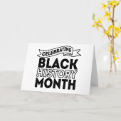 Zwarte-geschiedenismaand vieren kaart (Gele Bloem)