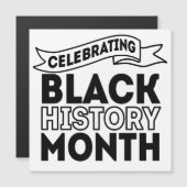 Zwarte-geschiedenismaand vieren magnetische uitnodiging (Voorkant / Achterkant)