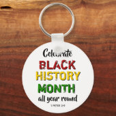 Zwarte-geschiedenismaand vieren sleutelhanger (Voorkant)