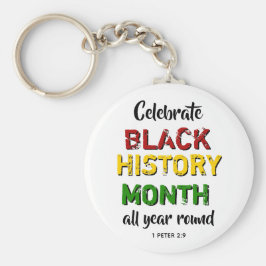 Zwarte-geschiedenismaand vieren sleutelhanger