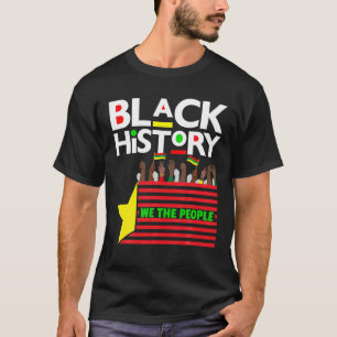 Zwarte geschiedenismaand voor de mensen Mannen vro T-shirt