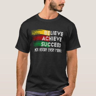 Zwarte geschiedenismaand VS trots Afrikaans geloof T-shirt
