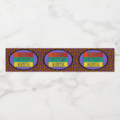 Zwarte geschiedenismaand waterfles etiket (Enkel label)