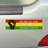 Zwarte geschiedenismaand WE ZIJN ALLEMAAL EEN IN C Bumpersticker (Op auto)