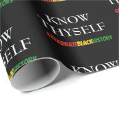 Zwarte geschiedenismaand WEET ZELF BHM Motivatie Cadeaupapier (Rol Hoek)