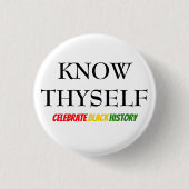 Zwarte geschiedenismaand WEET ZELF Motivatie BHM Ronde Button 3,2 Cm (Voorkant)