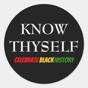 Zwarte geschiedenismaand WEET ZELF Motivatie BHM Ronde Sticker