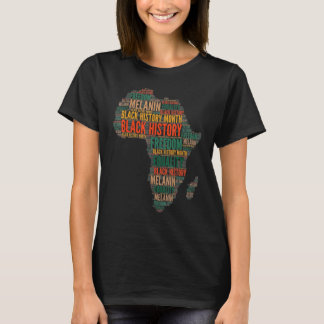 Zwarte geschiedenismaand Word Cloud African Americ T-shirt
