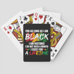Zwarte geschiedenismaand Zolang ik zwart ben Pokerkaarten