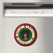 Zwarte geschiedenismaand, zon- en zwarte vrouw magneet (Insitu (Vaatwasser))