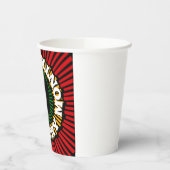 Zwarte geschiedenismaand, zon- en zwarte vrouw papieren bekers (Links)