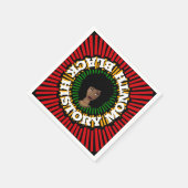 Zwarte geschiedenismaand, zon- en zwarte vrouw servet (Hoek)