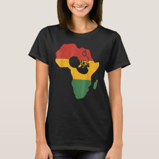 Zwarte geschiedenismaand Zwangere vlag Afrikaans-A T-shirt