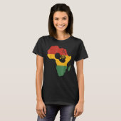 Zwarte geschiedenismaand Zwangere vlag Afrikaans-A T-shirt (Voorkant volledig)