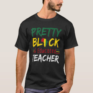 Zwarte geschiedenismaand zwart & opgeleid strand t-shirt