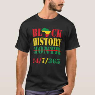 Zwarte geschiedenismaand, zwarte live-zaken 24-7-3 t-shirt