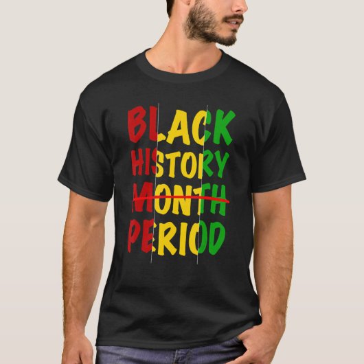 Zwarte geschiedenisperiode zwart Pride Retro Black T-shirt (Voorkant)
