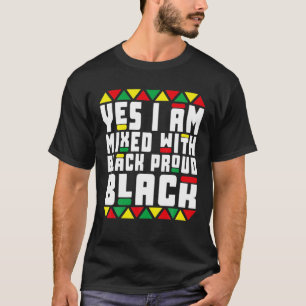 Zwarte geschiedenispyjama's Ja ik ben gemengd met  T-shirt