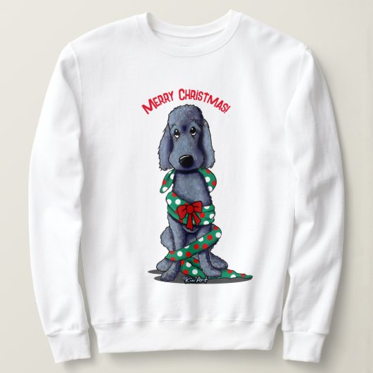 Zwarte geschoren Goldendoodle Plus Size Sweatshirt (Design voorkant)