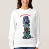 Zwarte geschoren Goldendoodle Plus Size Sweatshirt (Voorkant)