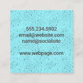 Zwarte Gespikkelde achtergrond Vierkante Visitekaartje (Achterkant)