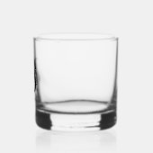 Zwarte gestileerde initiaal en achternaam whisky glas (Links)