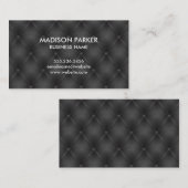 Zwarte gestoffeerde achtergrond visitekaartje (Voorkant / Achterkant)