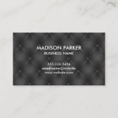 Zwarte gestoffeerde achtergrond visitekaartje (Voorkant)