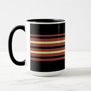 Zwarte gestreepte koffie Mok Cup - Modest Chic