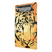 Zwarte gestreepte tijger op vurig Sinaasappel Mini Klembord (Angled2)