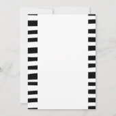 Zwarte gestreepte zilveren script Sweet 16 Kaart (Achterkant)