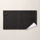 Zwarte gestructureerde effen kleur bad handdoek (Handdoek)
