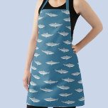 Zwarte getipte rifhaai schort<br><div class="desc">Een leuk en niet bijzonder sinister zwart-tipped rif haai ontwerp, perfect voor iedereen die houdt van de oceaan en onderwater dieren. Geweldig voor duikers, snorkelaars, mariene biologen, zeelieden en degenen die houden van zee vissen. Originele kunst van Nic Squirrell.</div>