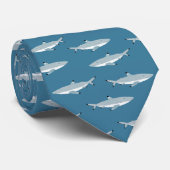 Zwarte getipte rifhaai stropdas (Opgerold)