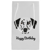 Zwarte gevlekte Dalmatische hond Klein Cadeauzakje (Voorkant)