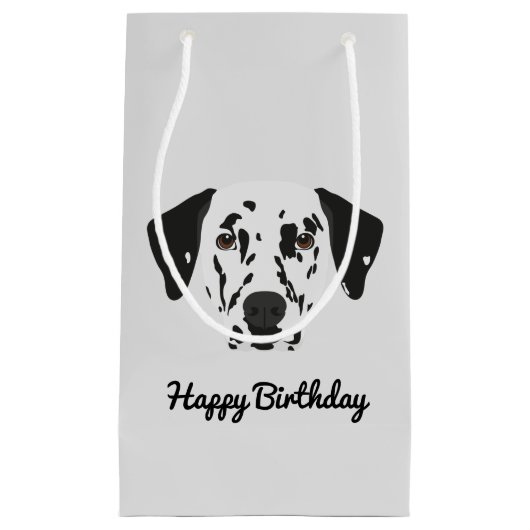 Zwarte gevlekte Dalmatische hond Klein Cadeauzakje (Voorkant)