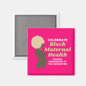 ZWARTE GEZONDHEID VAN MOEDERS MAGNEET (Voorkant / Achterkant)