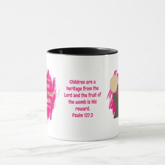 ZWARTE GEZONDHEID VAN MOEDERS Ondersteunend bewust Mok (Midden)