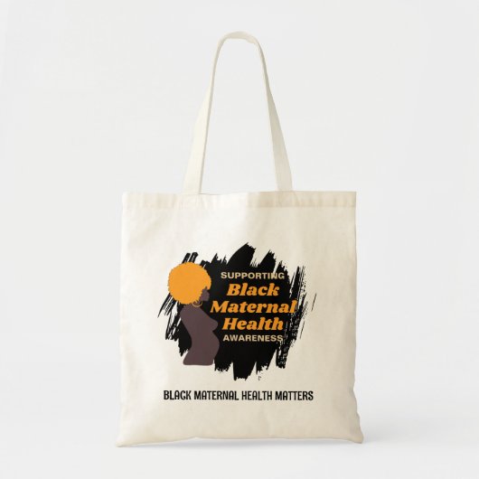 ZWARTE GEZONDHEID VAN MOEDERS Ondersteunend bewust Tote Bag (Voorkant)