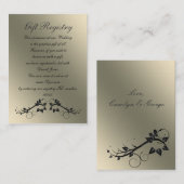 zwarte Gift register Kaarten (Voorkant / Achterkant)